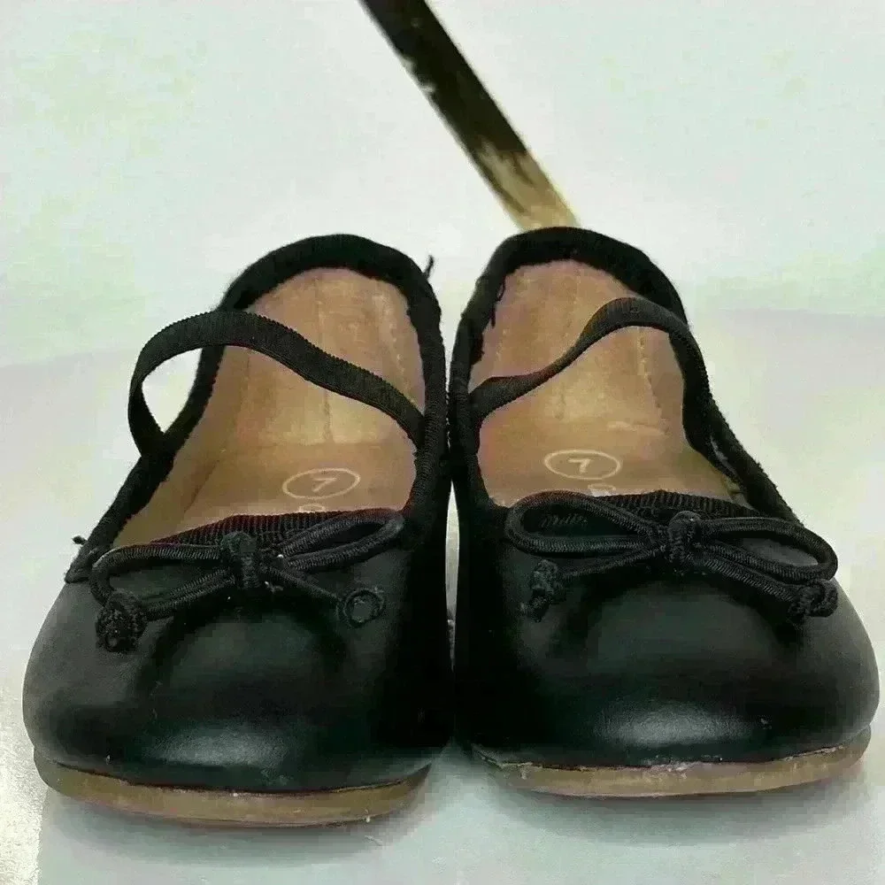 Cat and Jack Black Flat Ballet Girl's Slip -On Shoes (SH34)
